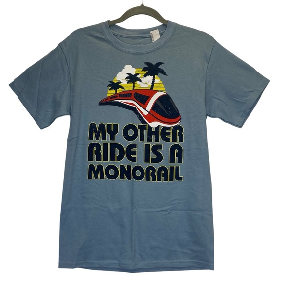Disney Parks “My Other Ride is a Monorail” Graphic T-Shirt NWT - Picture 1 of 5